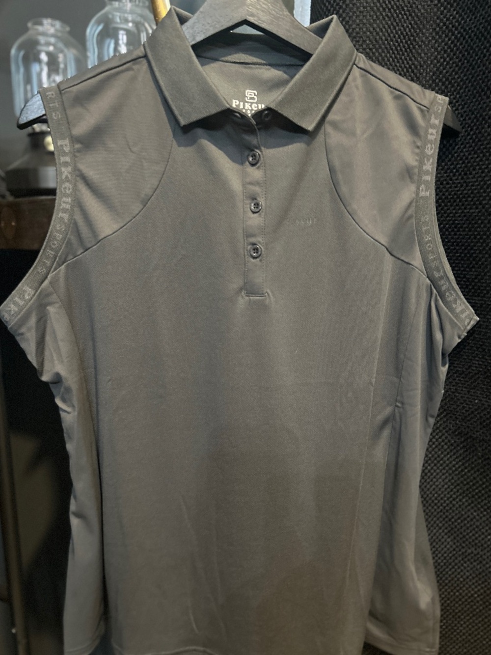 New Pikeur Riding Shirt Athleisure Sleeveless Gray 46EU/ XXL Dark Gray